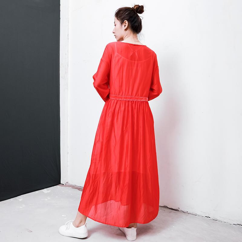 Appliques Fahion Casual Dress With Lining