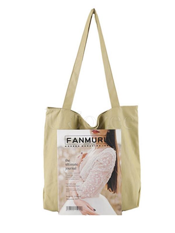 Soft Solid Handiness PU Tote Shoulder Bag