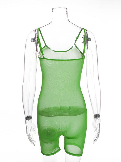 Casual See-through Hollow Gauze Rompers