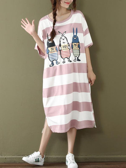 Summer Loose Oversize Striped Dress