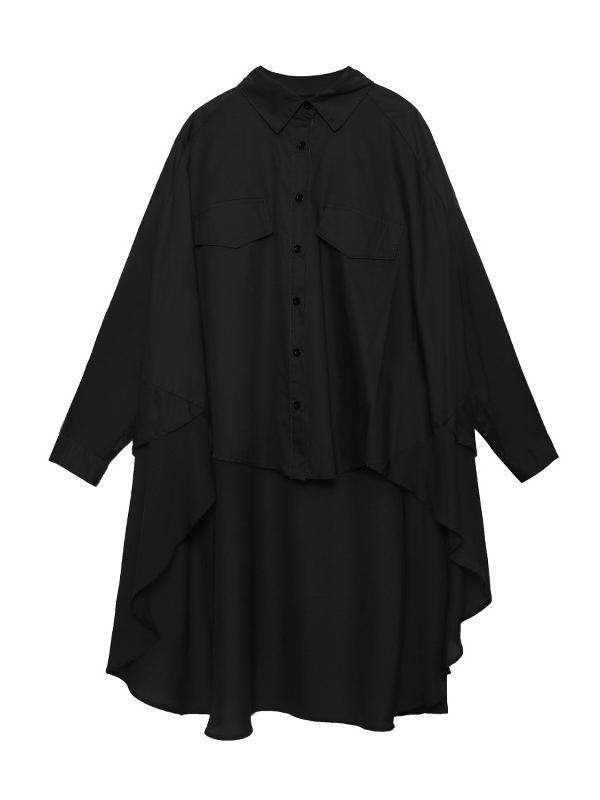 Original Irregularity Split-Joint Gauze Blouses&Shirts Tops