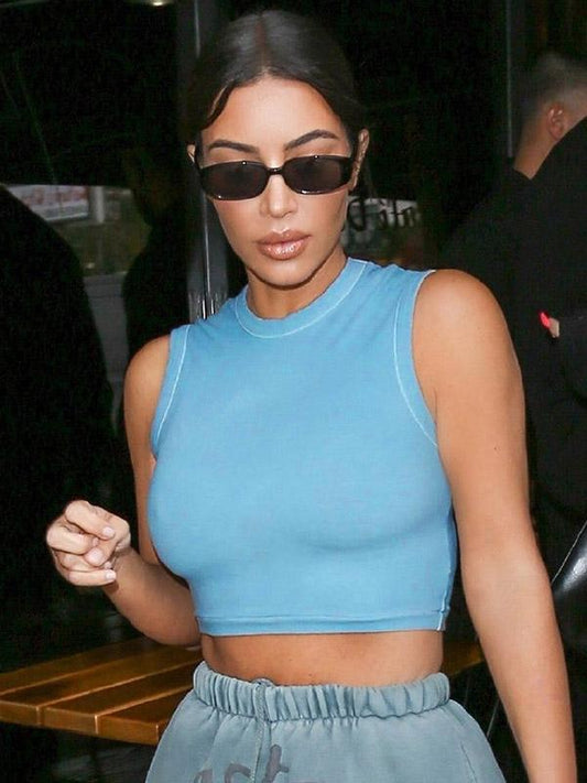 Sleeveless Wrap Solid Tanks