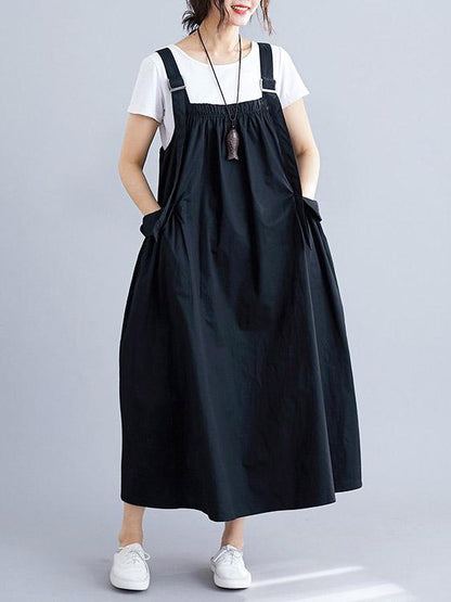 Summer New Loose Sleeveless Strap Dress