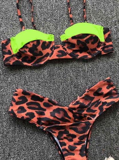 Balconette Leopard Bikini Set