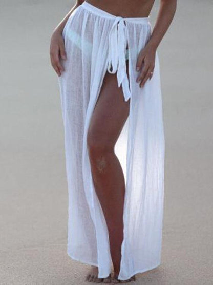Split-front Lace Up Beach Skirt Bottom