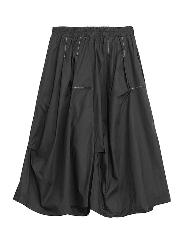 Original Solid Column A-Line Skirt