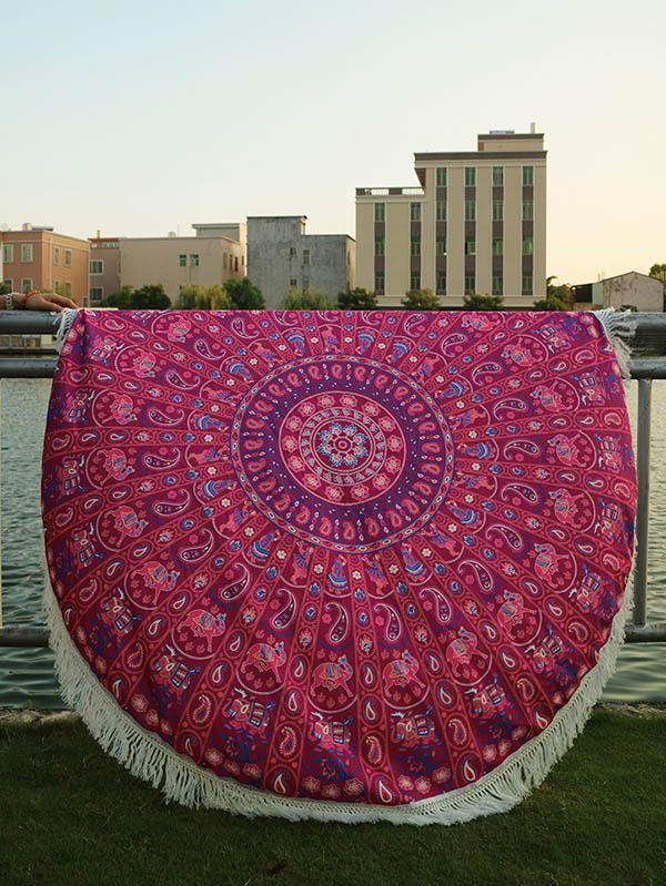 Bohemia Tasseled Round Beach Mat