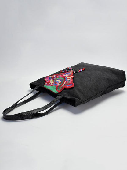 Canvas Embroiered Vintage Tote Bag