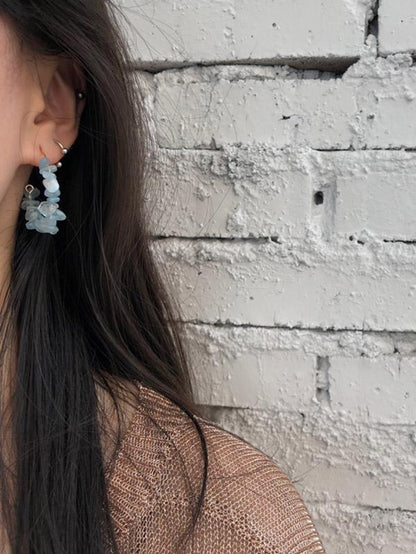 Several Color Simple Gravel Earring