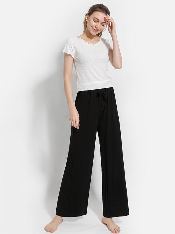 Comfortable Solid Color Modal Pajama Pants