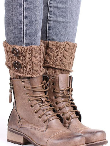 Solid Color Knitting Ankle Socks
