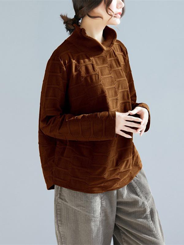 Original Solid High Collar Hoodies&Sweatshirts