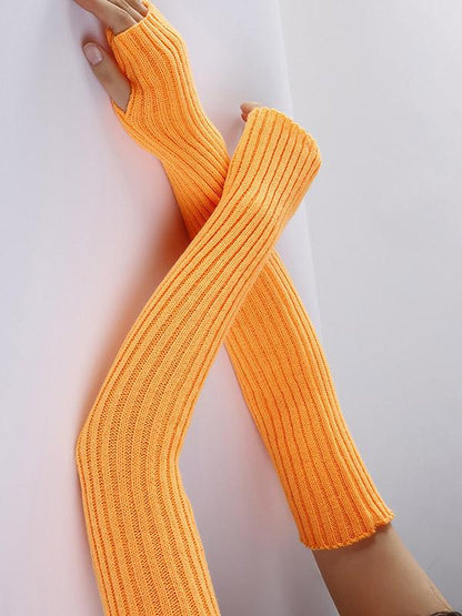 Knitted Solid Color Sleevelet Accessories