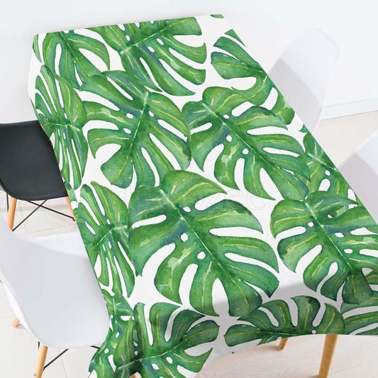Leaves Green Plants Casual Printed Tablecloth