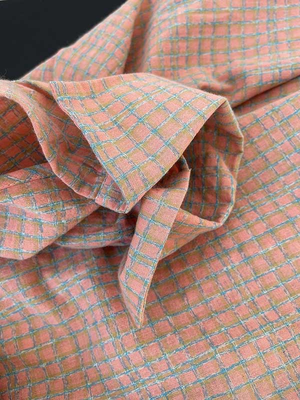 Urban Asymmetric Plaid Round-Neck Batwing Sleeve Shirt Dress