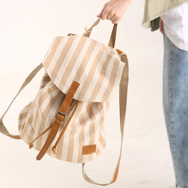 Casual Commuter Striped Backpack