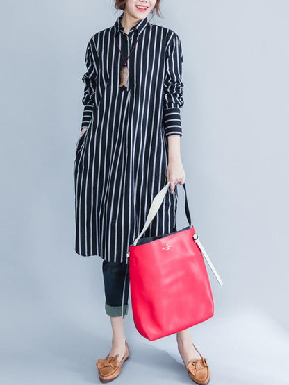Striped Shirt Dress