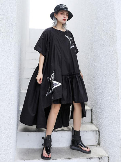 Oversize Asymmetric Stars Dress