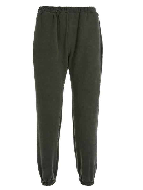 Simple Solid Color Athletic Pants