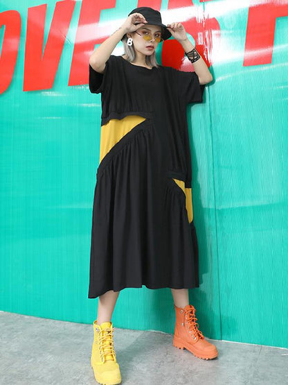 Casual Split-joint Printed Soft Midi Dress