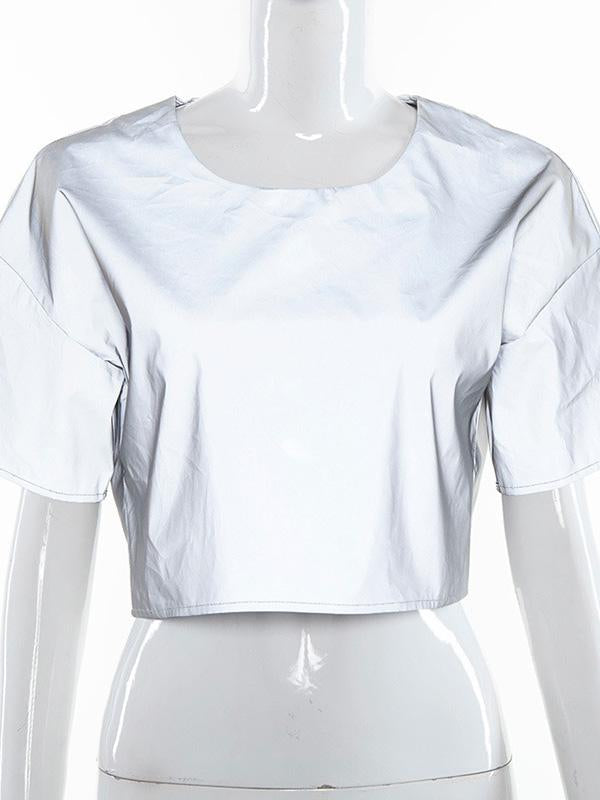 Trendy Loose Reflective Short T-Shirts