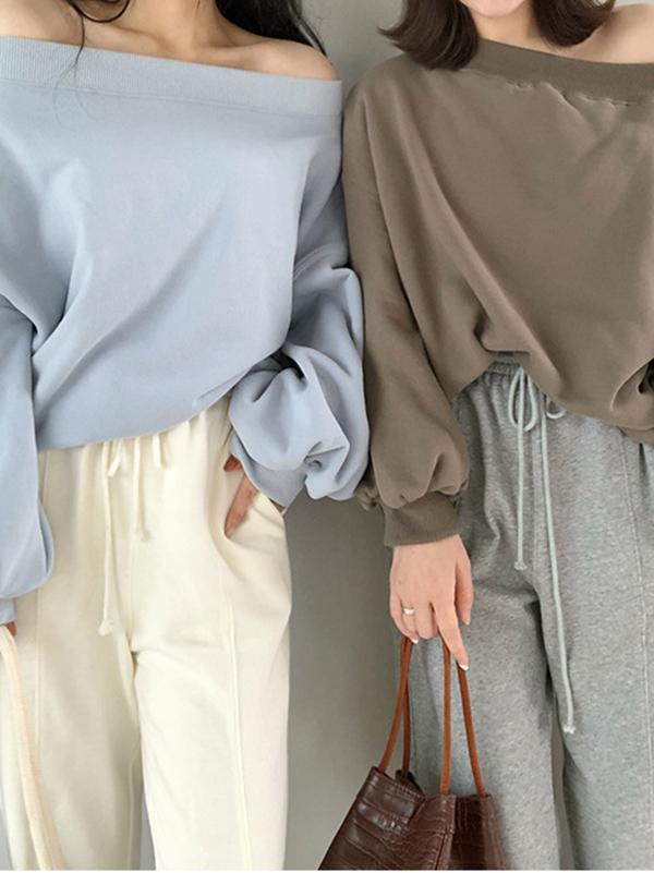 Sexy Off Shoulder Leisure Hoodies