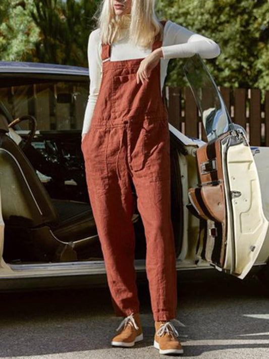 Casual Loose Signature Cotton Jumpsuits