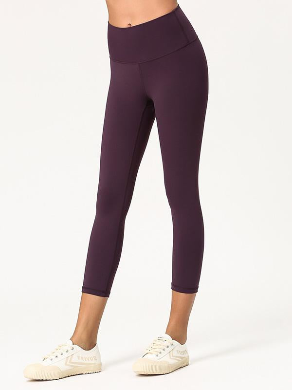 Lift Hip Solid Fitness Sports Seventh Leggings