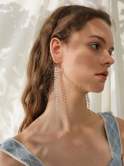 Original Sparkling Tasseled Designed Earrings