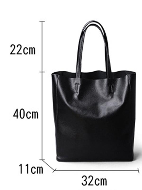 Simple Black Leather Bag