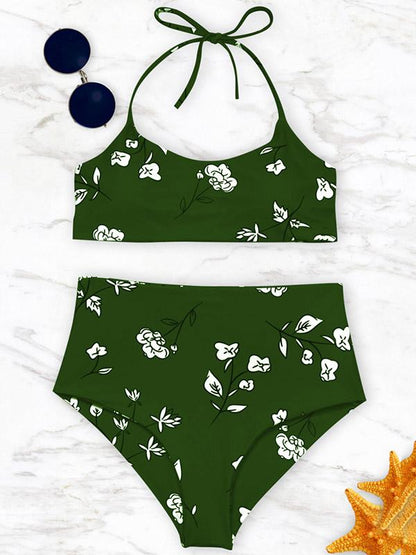 Fresh Summer Floral Bikinis Swimwear