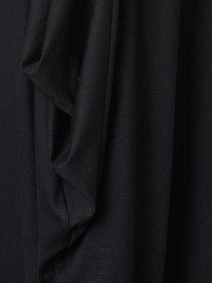 Casual Solid Color Off-The-Shoulder Long Sleeves Midi Dress