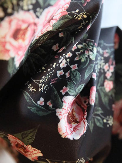 Original Floral Round-Neck Dress