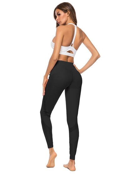 Mesh Pocket High Waist Yoga Leggings