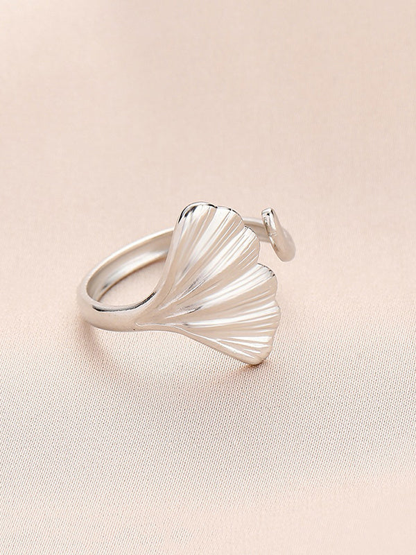 Original Simple Casual Solid Color Leaf Shape Ring