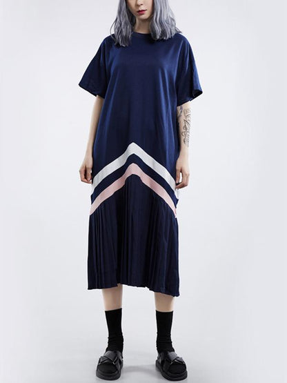 Ruffled Short Sleeves Long Dress