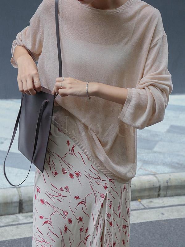 Casual Solid Light Maturity Knitwear