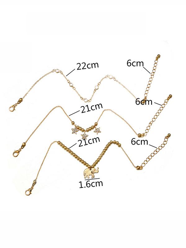 Beautiful Star&Elephant Pattern Footchain Accessories
