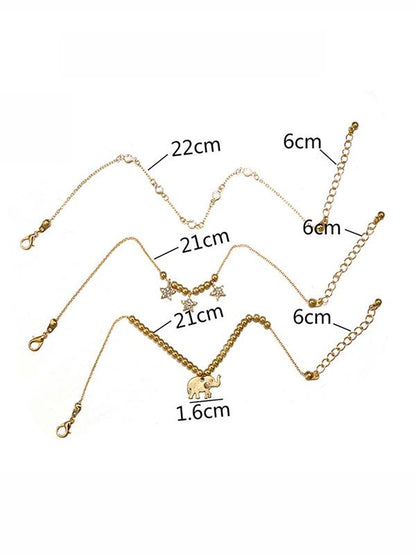 Beautiful Star&Elephant Pattern Footchain Accessories
