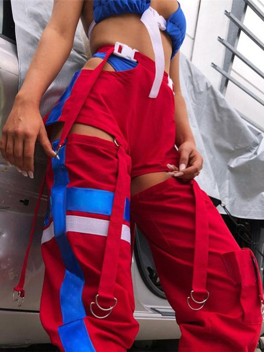 Breathable Hollow Waistband Wide Leg Athletic Pant