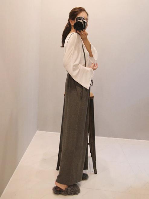 Loose Plus Size Empire Solid Jumpsuits