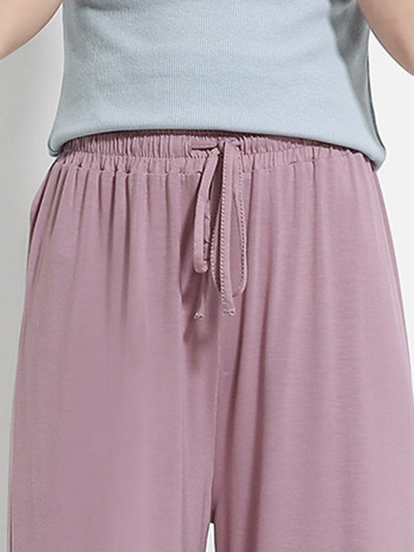 Comfortable Solid Color Modal Pajama Pants