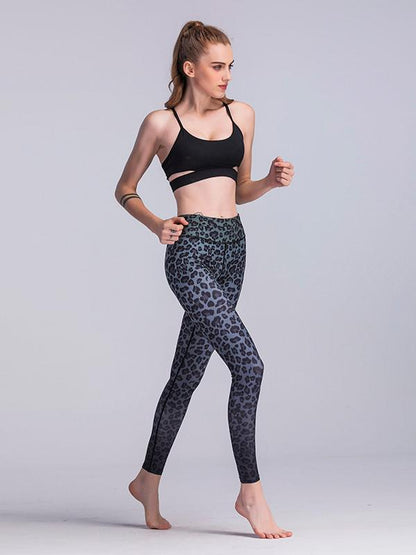 Leopard Printed Wrap Yoga Leggings