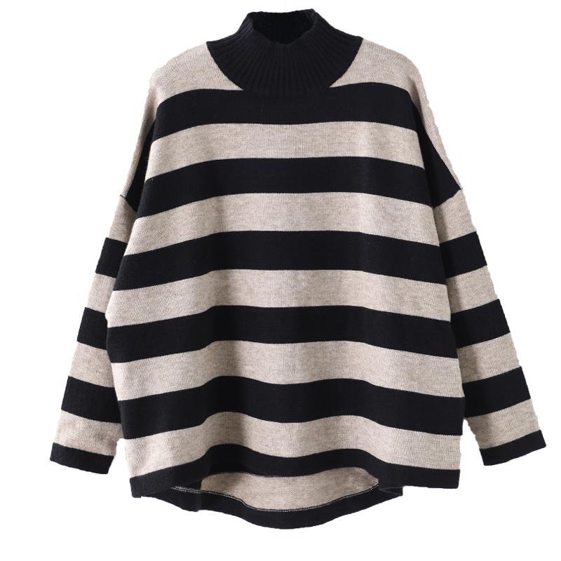 Buykud Simple And Comfortable Classic Striped Sweater