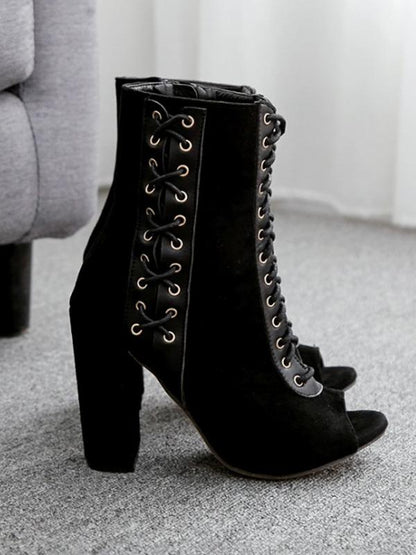 Fashion Peep-toe Cross Strap Heels Shoes