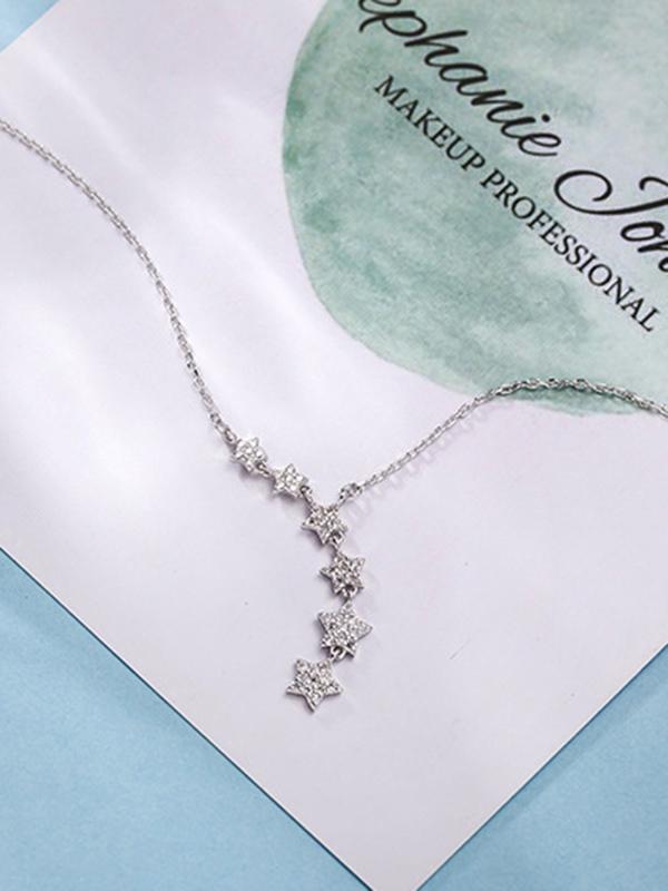 Stars Split-joint Silver Necklace