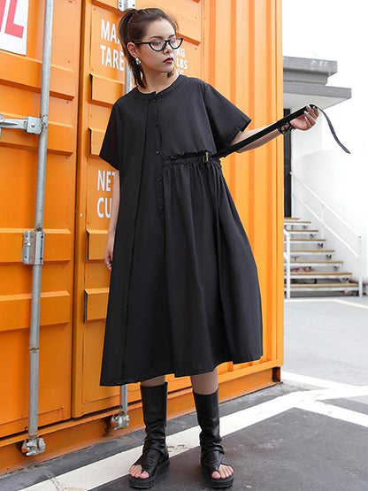 Loose Belt Split-joint Dress