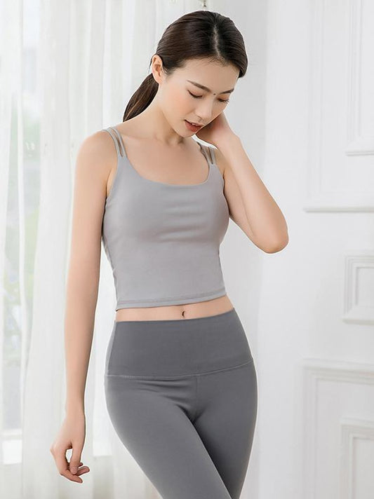 Cropped Solid Workout Tanks