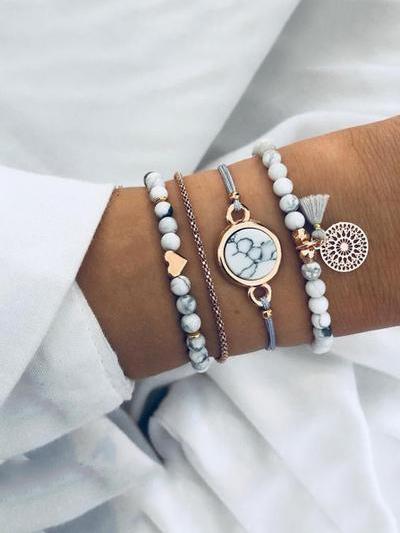 Fashion 4pcs Vintage Aolly Bracelets Accessories