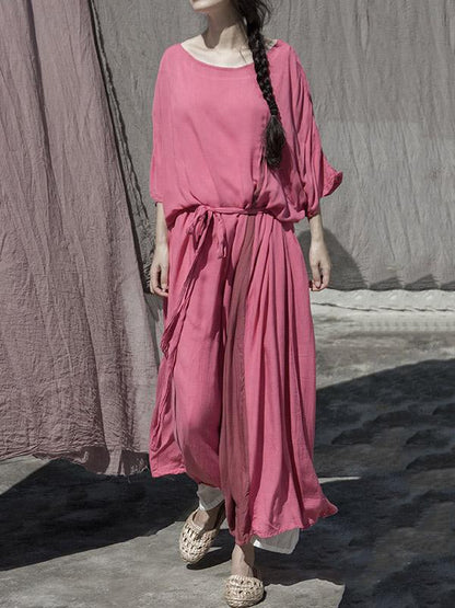 Elegant Soft Casual Long Dress